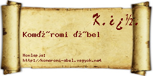 Komáromi Ábel névjegykártya